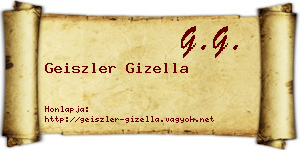 Geiszler Gizella névjegykártya